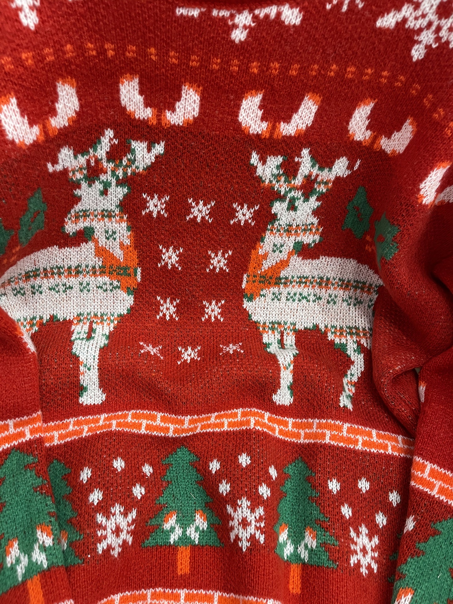 Christmas Pattern Crew Neck Pullover Sweater, Cute Long Sleeve Loose Cotton Sweater, Women's Clothing