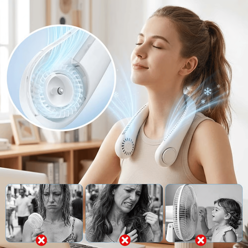 🔥Last Day 60% OFF🔥🍃360° Portable Bladeless Neck Fan