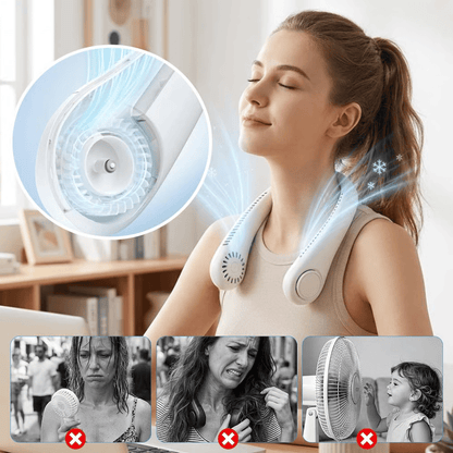 🔥Last Day 60% OFF🔥🍃360° Portable Bladeless Neck Fan