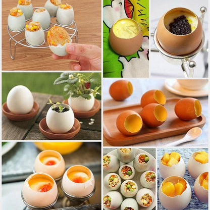 Stainless Steel Egg Opener Eggshell Cutter Kitchen Remover Tool for Raw/Soft Hard Boiled Egg