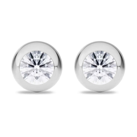 Valery Bezel Moissanite Stud Earrings
