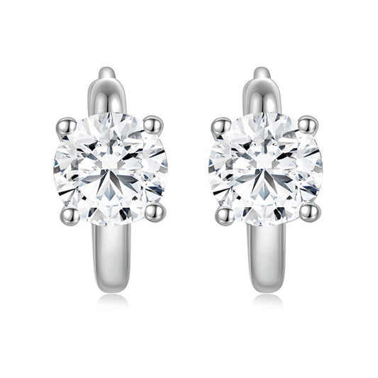 Tracy Four-Prong Moissanite Hoop Earrings (2.0 ct. tw)