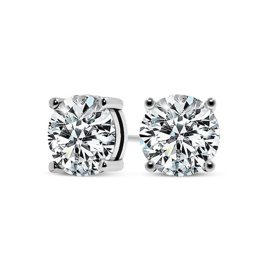 Classic Four-Prong Moissanite Stud Earrings